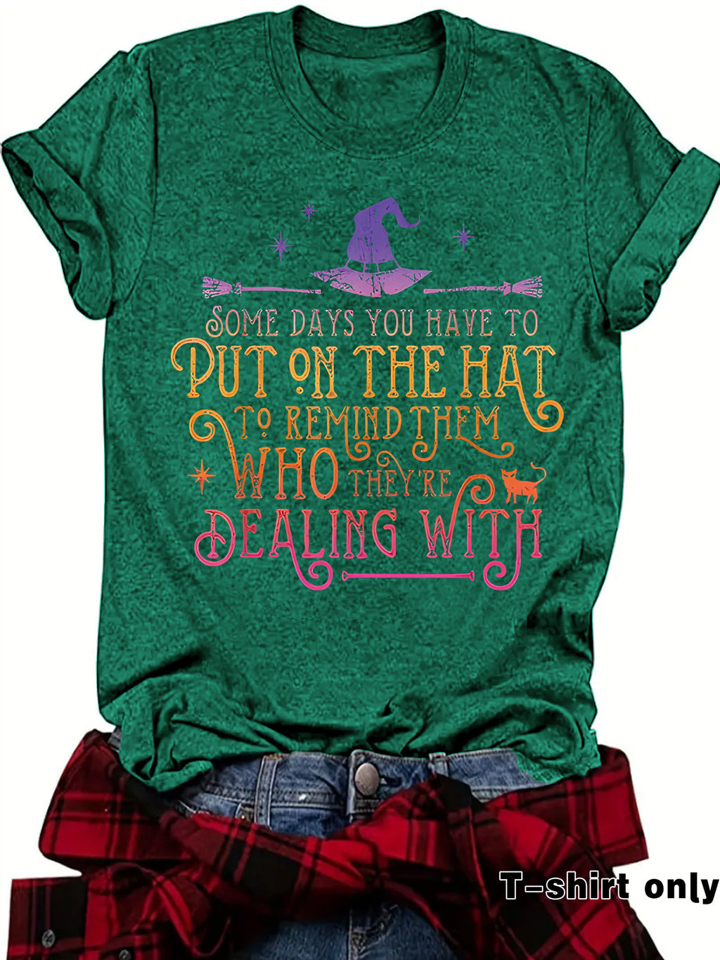 Humorous Witch Graphic Tee | Premium Halloween Short-Sleeve Shirt