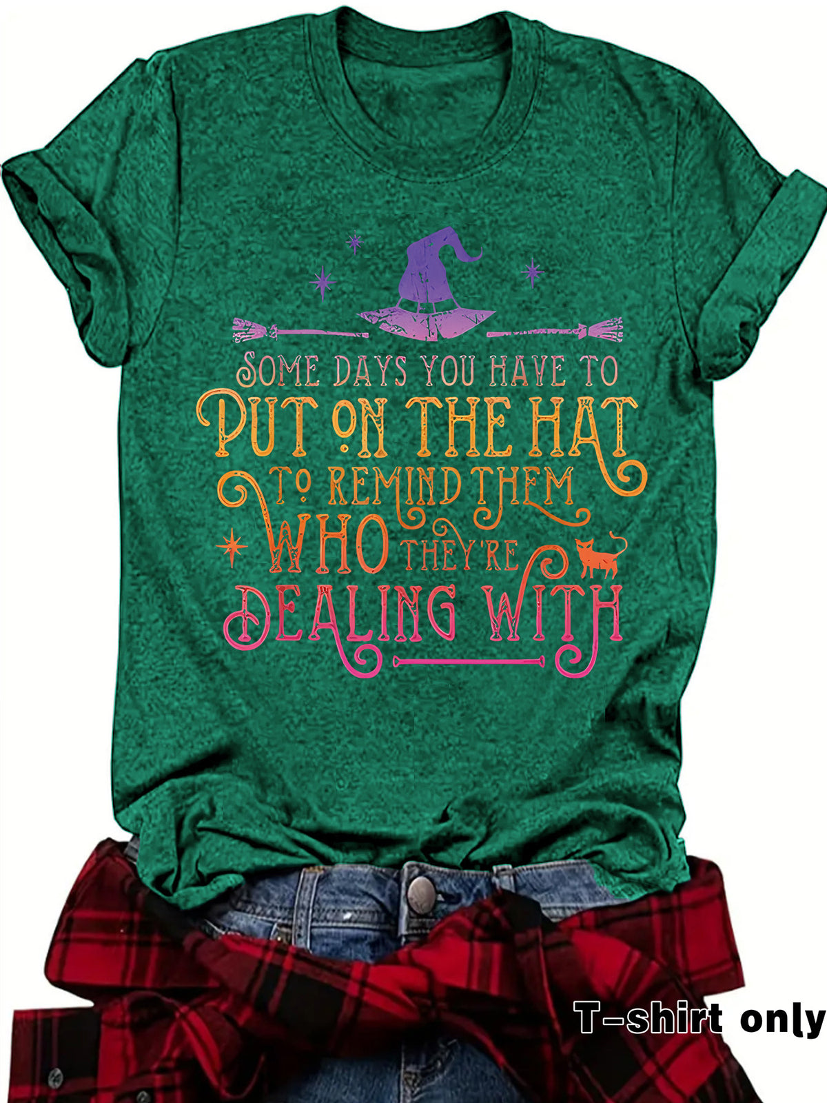 Humorous Witch Graphic Tee | Premium Halloween Short-Sleeve Shirt