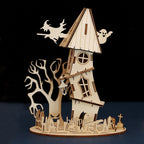 Wooden Halloween House Puzzle | Premium DIY Kids Craft