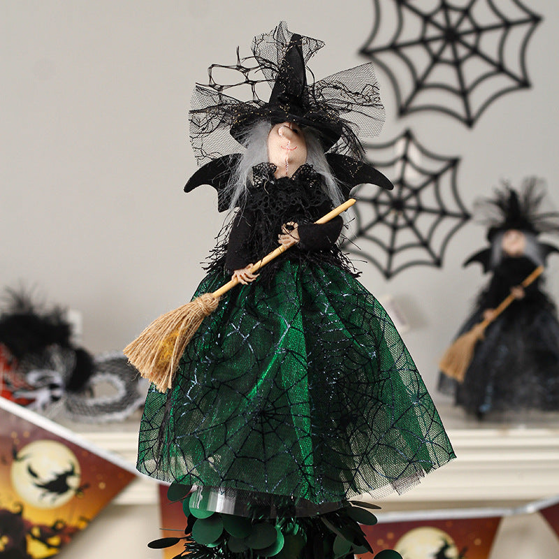 Witch Doll Tree Topper | Premium Halloween Desktop Ornament