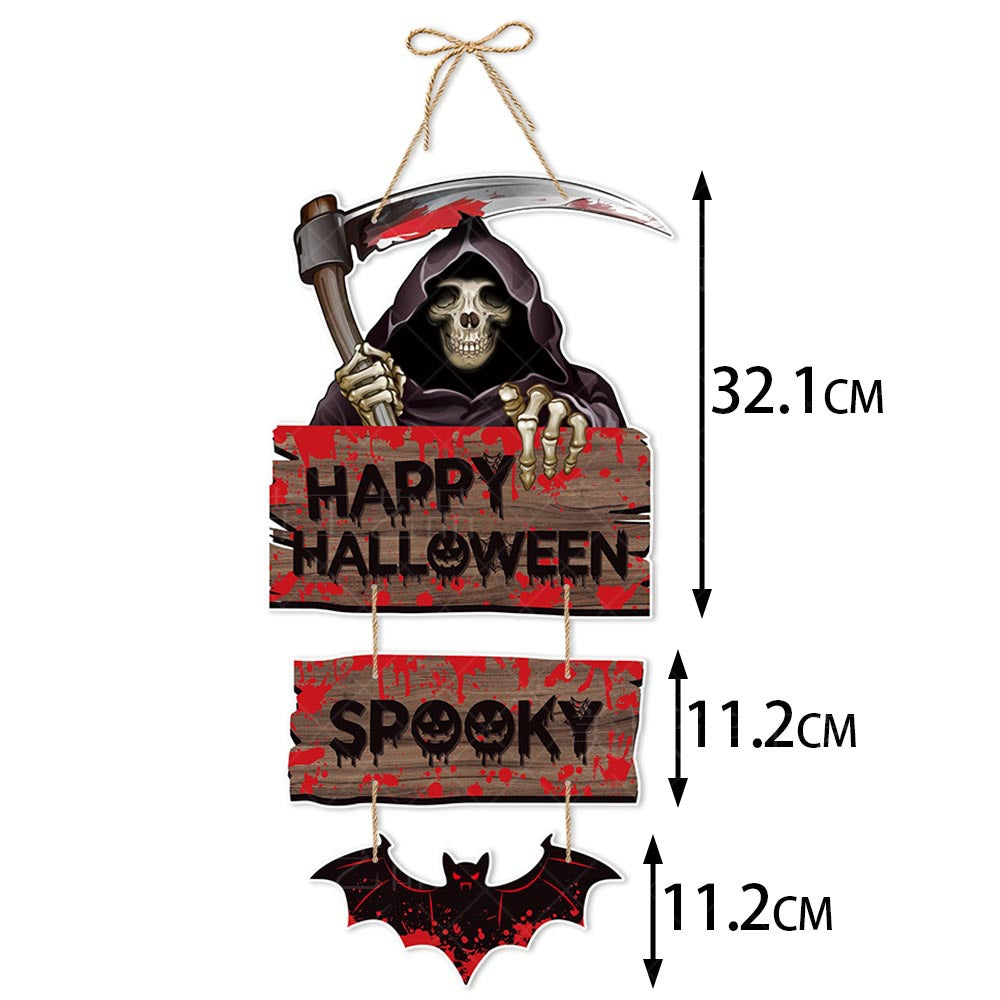Halloween Door Hanger Set | Premium Pumpkin & Bat Decorations