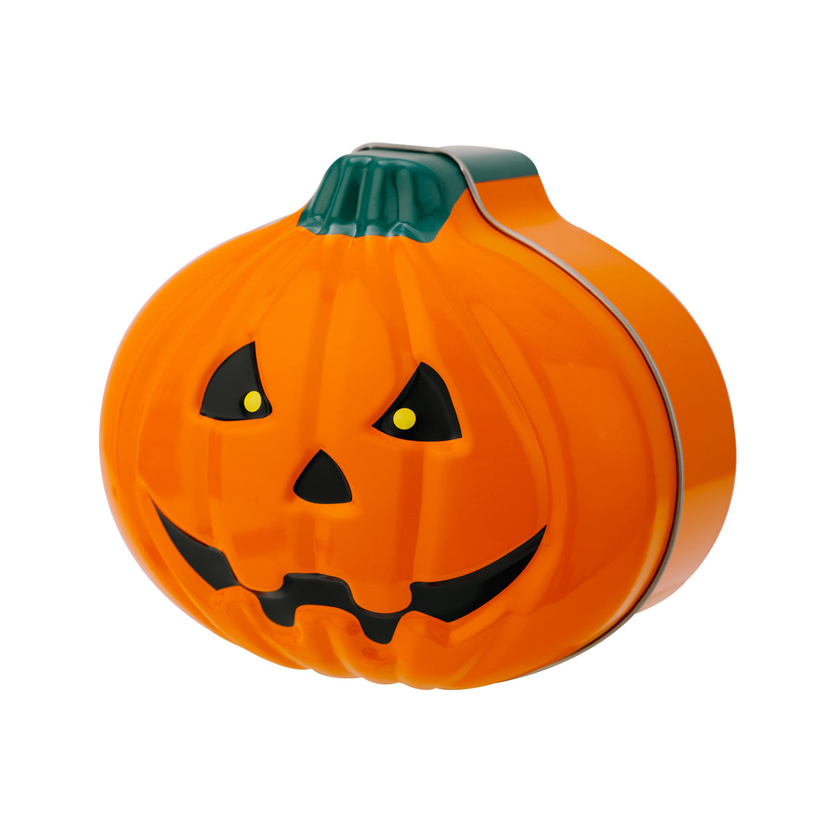 Ghost Face Pumpkin Tin Box | Premium Halloween Snack Container