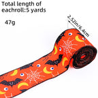 Spider Print Ribbon | Premium Halloween DIY Decor Ribbon
