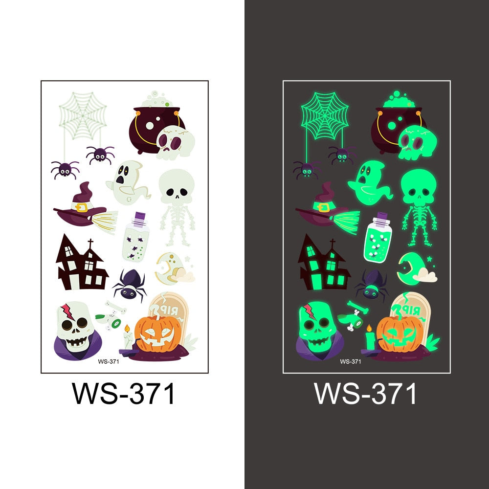 Luminous Tattoo Stickers | Premium Halloween Party Favor